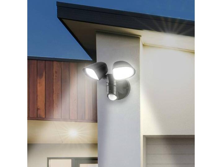 Telefunken LED-Sensor-Außenwandstrahler Bilbao 2-flg. schwarz - Modern - Kunststoff Telefunken LED-Sensor-Außenwandstrahler Bilbao 2-flg. schwarz - Modern - Kunststoff von Telefunken