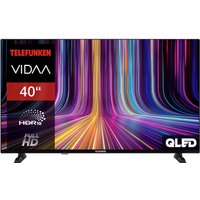 QLED Fernseher 40 Zoll Smart TV VIDAA QF40VP750S Full HD Fernseher HDR TV Triple-Tuner von Telefunken