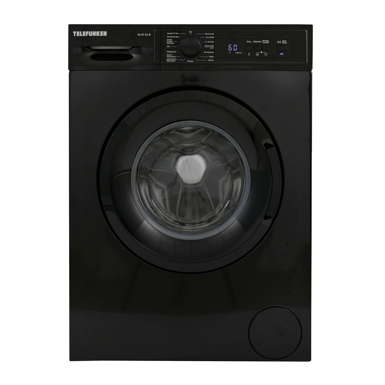 Telefunken W-01-52-B Waschmaschine 5 kg Frontlader 1000 U/Min 15 Programme Mengenautomatik Überlaufschutz von Telefunken