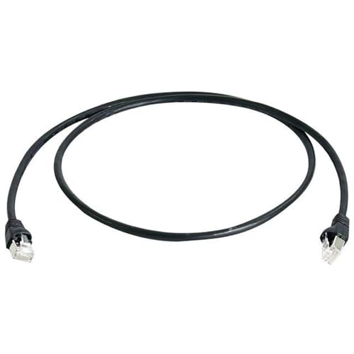 Telegärtner Telegaertner L00003A0060 RJ45 Netzwerkkabel, Patchkabel CAT 6a S/FTP 5.00m Schwarz Flammwidrig, mit von TELEGARTNER