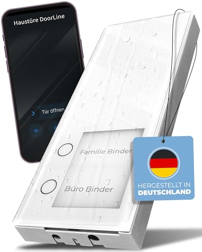 DoorLine 150720 Slim DECT Türöffner Türsprechanlage 2-Familienhaus, Weiß von DOORLINE