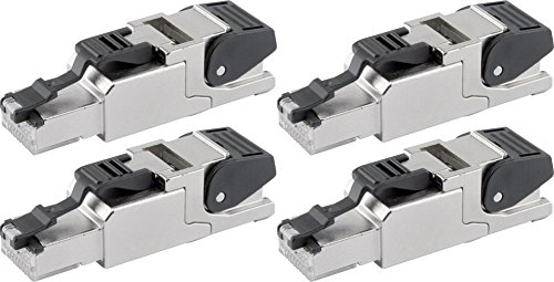 Telegärtner J00026A2000 feldkonfektionierbarer RJ45-Stecker für AWG24/1-AWG22/1, AWG27/7-AWG22/7 (4 Sätze) von TELEGARTNER