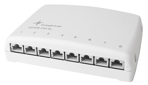 TELEGÄRTNER J02021A0030 Mini-Verteiler MPD8-HS Kat.6A (IEC) von TELEGARTNER