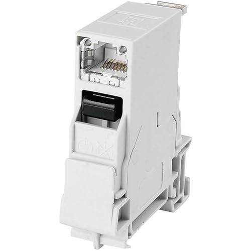 TELEGÄRTNER J80023A0001 STX Tragschienen Verbinder Inklusive RJ45 Modul B von TELEGARTNER