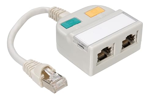 TELEGÄRTNER J00029A0013 T-Adapter Kat.5e, 10BaseT/ISDN, Lichtgrau (RAL 7035) von TELEGARTNER
