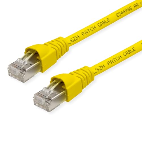 TELEGÄRTNER Patchkabel S/FTP, Kat.6A, LSOH, gelb, 1 m von TELEGARTNER