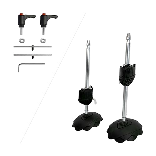 Telesteps Verstellbare Sicherheitsfüße Leitern I Exklusiv kompatibel mit den Produkten I Ideale für unebene Bodenbeschaffenheiten I Bis zu 220mm ausfahrbar I 9190-209 von Telesteps