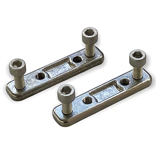 Teletoldo Metallleisten für Markisen, 2 Platten mit Bohrern + 4 Schrauben, Innenersatzteil für Armhalterung, kompatibel mit Einlassrohren von 15 mm von Teletoldo