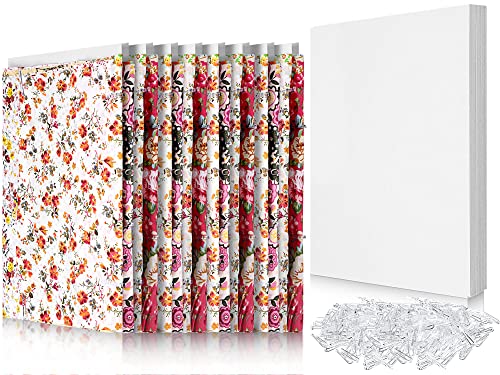 Teling 19,1 x 26,7 cm Comic-Buchtafeln, Stoffrückwand und U-förmige Kunststoff-Krokodilklemmen, Postertafel zum Falten von Stoff und zur Aufbewahrung von Stoffen, 50 Stück von Teling