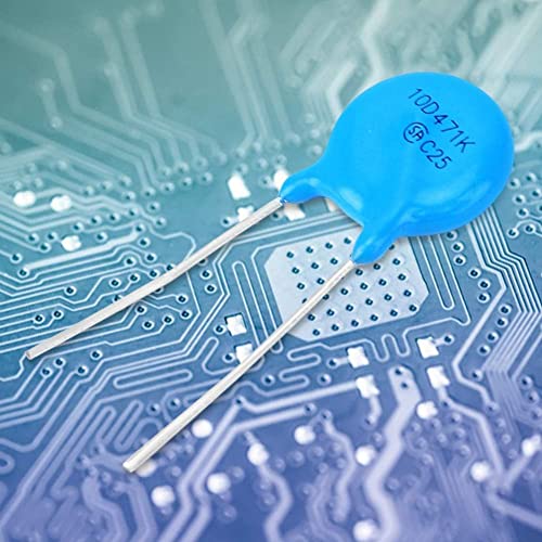 Telituny 50-teilige Varistoren, 10K471 Inline Varistoren 10mm Durchmesser 470V Runder Varistor Radiale Bleischeiben Varistor, für Widerstandsstromversorgung Industrieanlagen von Telituny