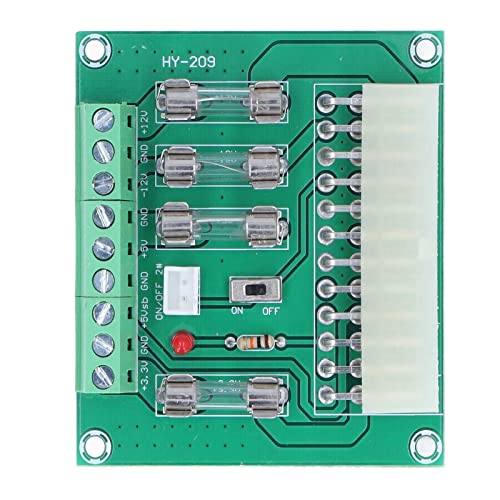 ATX Netzteil Adapterplatine, 24Pin/20Pin zu +3,3V/5V/12V Modul mit Kippschalter, +5VSB Standby-Strom, für DIY Elektronik, Verstärker, Computer Projekte von Telituny