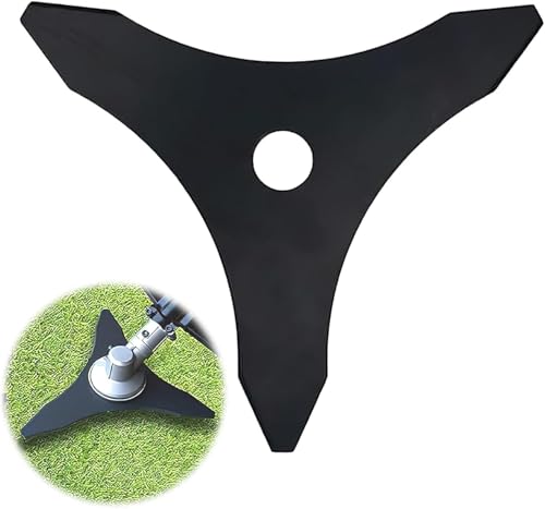 3-Zahn Messer für Rasentrimmer, Dickichtmesser Freischneider Trimmerklinge Durchmesser 255 mm/Bohrung 25,4 mm/Dicke 1,5 mm Elektrischer Rasenmäher Motorsense Zubehör zum Beschneiden von Unkraut Garten von Telituny