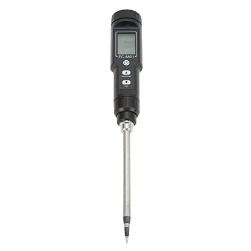 Digitaler -EC-Messer mit Temperatursensor, IP67 Wasserdichter Leitfähigkeitstester, Profi Bodenanalysator für Landwirtschaft Gewächshaus von Telituny