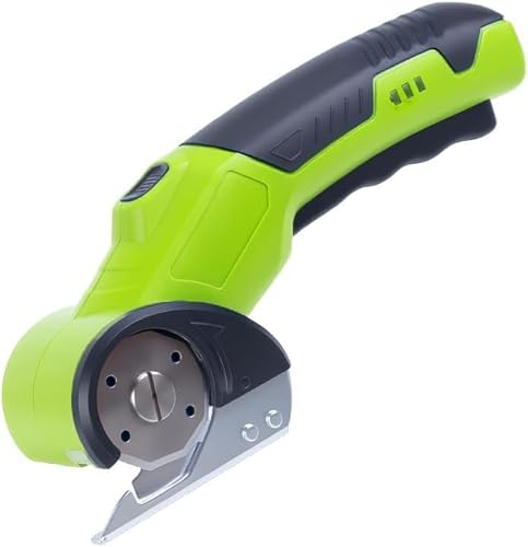 Elektrische Schere, Kartonschneider mit 2 Klingen, wiederaufladbarer elektrischer Rotationsschneider, leistungsstarker Stoffschneider für Bastelarbeiten, Leder, Karton, Teppich, Kunststoff, Filz Elektrische Schere, Kartonschneider mit 2 Klingen, wiederaufladbarer elektrischer Rotationsschneider, leistungsstarker Stoffschneider für Bastelarbeiten, Leder, Karton, Teppich, Kunststoff, Filz von Telituny