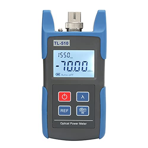 Fiber Optische Power Meter, 850/1300/1550 nm Tragbarem Optisches fiber Leistungsmessgerät, Lwl messgerät/Glasfasertester/Optischer Leistungsmesser mit 6 Wellenlängenkalibrierung für Faser Optik Test von Telituny