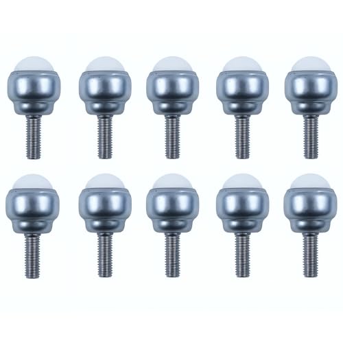 Kugelrollen für Möbel, 10pcs Drehbare Kugelrollen Schwerlast Mini Rollen, 3.3*1.65*1.65cm Nylon Kohlenstoffstahl Möbelrollen Kleine Universalrollen mit Bolzentyp, für Möbel Schrank Möbelwagen(CY-12D) von Telituny