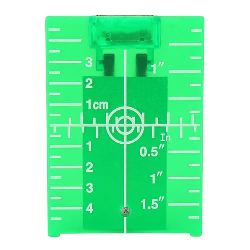 Laser-Niveau-Fadenkreuz, Magnetische Zielplatte Mit Zwei Skalenbeinen, Geeignet Für Laser-Nivelliergeräte, Rotationslaser Und Markierungslaser(Grün) von Telituny