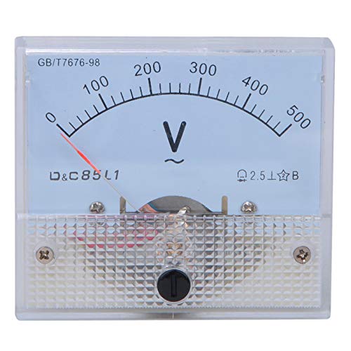 Telituny Messgerät Analoges Voltmeter-Wechselstrom-Zeiger Voltmeter 0-500 V Skalenbereich Spannungstestzähler Detektor-Panel-Messgeräte von Telituny
