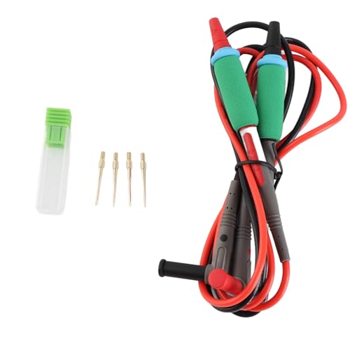 Multimeter-Testleitungen, Professionelle 20A 1000-V-Sicherheitstestsonden mit Kupfernadelspitzen, Rutsch-Silikon-Griff, 4 Ersatztipps für Elektrotests und Reparaturen von PCB Multimeter-Testleitungen, Professionelle 20A 1000-V-Sicherheitstestsonden mit Kupfernadelspitzen, Rutsch-Silikon-Griff, 4 Ersatztipps für Elektrotests und Reparaturen von PCB von Telituny