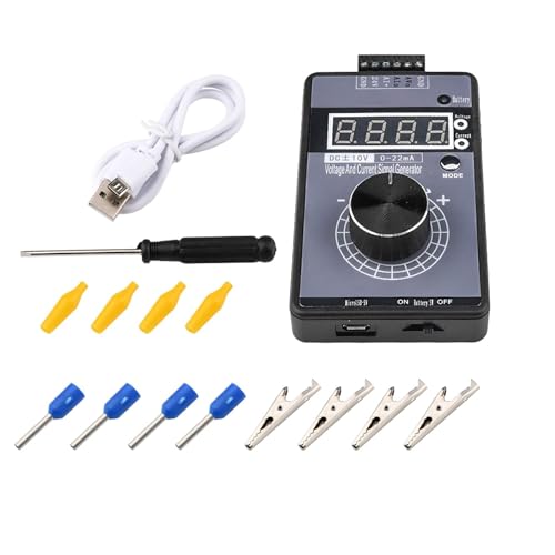 Telituny Tragbarer Signalgenerator, Handsignalgenerator Spannung ±0-5-10V+ Strom 0-4-20mA Analoger Signalquellenkalibrator zum Testen und Kalibrieren elektronischer Geräte und Systeme von Telituny