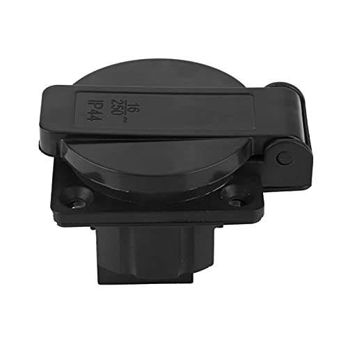 Steckdose Industrielle wasserdichte schwarze deutsche Steckdose für Generator 250V 16A von Telituny