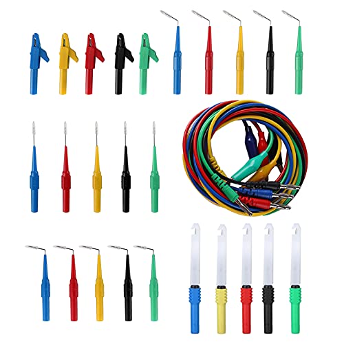 Telituny 15-teiliges Testkopf-Set mit Clips und Sonden, elektrisches Tester für Automobile, 1000 V/19 A, Kupfer + PVC, Multimeter, Kabel für Diagnostik, Labor und Telituny 15-teiliges Testkopf-Set mit Clips und Sonden, elektrisches Tester für Automobile, 1000 V/19 A, Kupfer + PVC, Multimeter, Kabel für Diagnostik, Labor und von Telituny