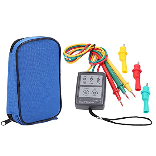 Telituny 3 Phasen Drehfeldprüfer SP8030, 60-600V AC Phasenfolgeprüfer, Batterieloser LED Drehrichtungsanzeiger, Industrieller Phasenprüfer mit 70cm Messleitungen Telituny 3 Phasen Drehfeldprüfer SP8030, 60-600V AC Phasenfolgeprüfer, Batterieloser LED Drehrichtungsanzeiger, Industrieller Phasenprüfer mit 70cm Messleitungen von Telituny