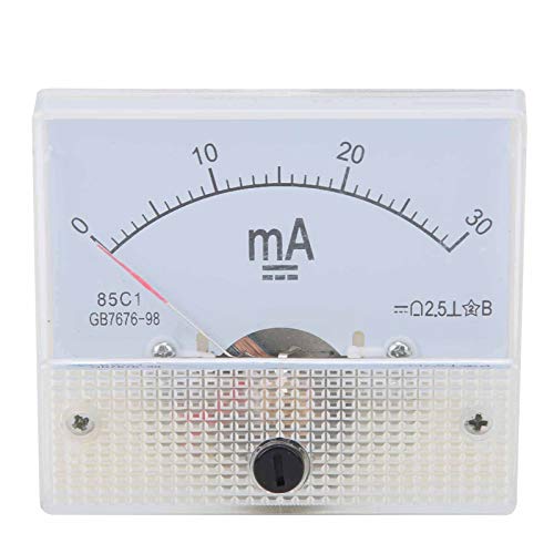 Telituny Analoger DC Zeiger-Amperemeter, 85C1-A 0-30MA Präzisions-Strommesser für Schaltschränke, ±2,5% Genauigkeit mit Hochsichtbarer Skala, ABS Gehäuse für Spannungsstabilisatoren und Telituny Analoger DC Zeiger-Amperemeter, 85C1-A 0-30MA Präzisions-Strommesser für Schaltschränke, ±2,5% Genauigkeit mit Hochsichtbarer Skala, ABS Gehäuse für Spannungsstabilisatoren und von Telituny