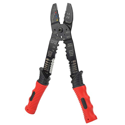 Telituny Crimp-Stripper Terminal Crimper Multifunktions-Crimp-Zange Werkzeug, Crimp-Stripper, Industriebedarf FS051 von Telituny