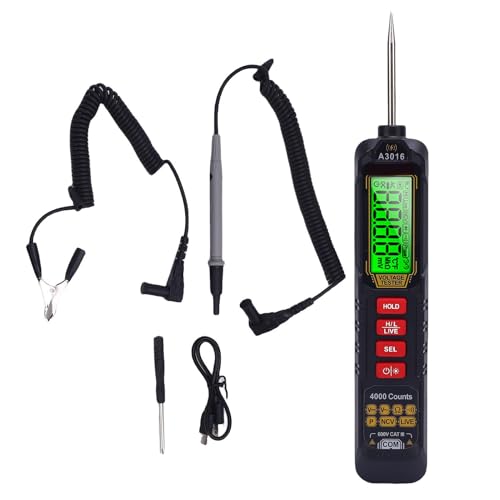 Telituny Digital Multimeter Multimeter, NCV Konakt Spannungsprüfer mit Bruchpunkt Erkennung, Automatische Spannung/Widerstand/Kontinuitätstest, Akku 500 MAh, Telituny Digital Multimeter Multimeter, NCV Konakt Spannungsprüfer mit Bruchpunkt Erkennung, Automatische Spannung/Widerstand/Kontinuitätstest, Akku 500 MAh, von Telituny