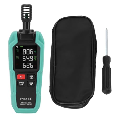 Telituny Digitales Hygrometer Thermometer, 4-in-1 Temperatur Luftfeuchtigkeitsmessgerät mit Taupunkt & Feuchtkugelmessung, Hochpräziser Sensor, Beleuchtetes Display für Zuhause, Telituny Digitales Hygrometer Thermometer, 4-in-1 Temperatur Luftfeuchtigkeitsmessgerät mit Taupunkt & Feuchtkugelmessung, Hochpräziser Sensor, Beleuchtetes Display für Zuhause, von Telituny