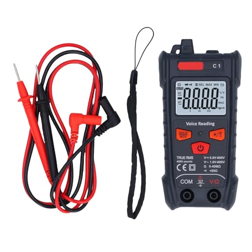 Telituny Digitales Multimeter, TRMS 4000 Messbereich AC/DC Spannungsprüfer mit NCV, Auto-Bereich, Beleuchtetes LCD, Taschenlampe für Kfz & Haushaltselektrik - inkl. Messleitungen, Lanyard Telituny Digitales Multimeter, TRMS 4000 Messbereich AC/DC Spannungsprüfer mit NCV, Auto-Bereich, Beleuchtetes LCD, Taschenlampe für Kfz & Haushaltselektrik - inkl. Messleitungen, Lanyard von Telituny