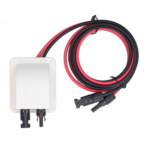 Telituny Eingangsbox mit Doppel-Solarkabel, Verlängerungskabel, 10 AWG, 2 m, mit IP67-Anschlüssen, wasserdichter Kabeleingang für Wohnmobil, Dach, Installationsset, Solarpanel, 100 W-200 W von Telituny