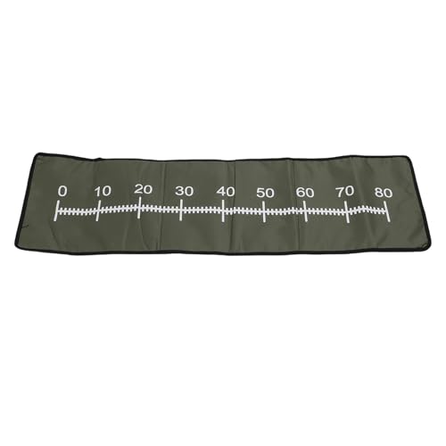 Telituny Fischmessmatte, Angler Messmatte 80cm, Wasserdichte Angelmaßmatte, Tragbare Klappbare Fischmessleine, Maßband für Catch and Release, Polyester Abhakmatte von Telituny