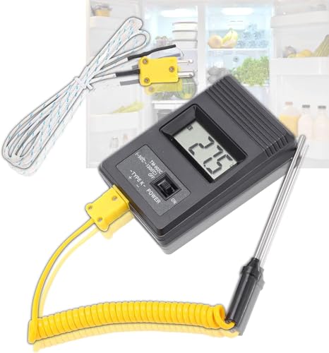 Telituny K-Typ Digital Thermometer, Tm 902c Thermoelement-Thermometer, Digital thermometer mit Fühler, LCD -Display Temperaturmessgerät für Industrie, Kochen und Wissenschaftliche Verwendung von Telituny