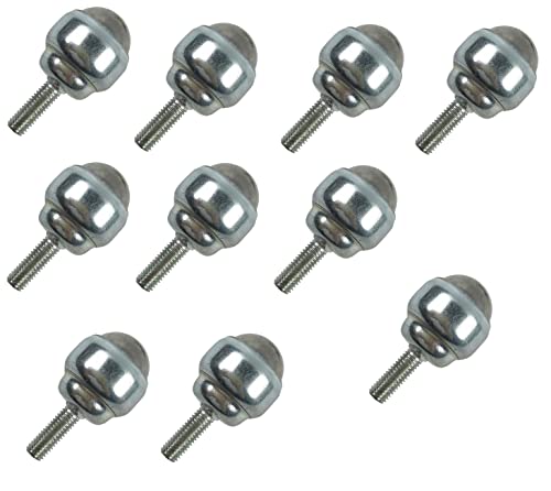 Telituny Kugelrollen, 10 Stück Mini Lenkrollen Aus Kohlenstoffstahl Möbel Kugelgelenkrollen Universalräder für Home Office Getriebe Möbel Rollstuhl Möbelwartung Reparatur von Telituny
