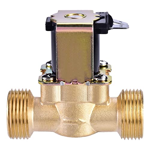 Telituny Magnetventil für Wasser, 24 V DC, 1,9 cm (3/4 Zoll), Messing, Durchflussregulierungsventil, Null Verbrauch, Trockenbrennschutz für Bewässerung, Wasserhähne von Telituny