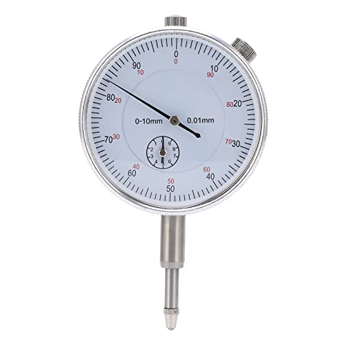 Telituny Messuhr, 0.01mm Präzision Messzeiger, Mechanische Messuhr mit Stossfester Bauart, Edelstahl Messwerkzeug für Maschinenbau, Werkstatt, Drehmaschinenarbeit (0-20mm) von Telituny