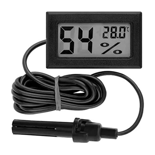 Telituny Mini Thermometer mit Sensor, Eingebettetes LCD Thermometer für Brutmaschine, Luftfeuchtigkeitsmesser Innen Außen mit Externer Sonde -50℃~70℃, für Inkubatoren Brooders Reptil Tank Aquarium Telituny Mini Thermometer mit Sensor, Eingebettetes LCD Thermometer für Brutmaschine, Luftfeuchtigkeitsmesser Innen Außen mit Externer Sonde -50℃~70℃, für Inkubatoren Brooders Reptil Tank Aquarium von Telituny