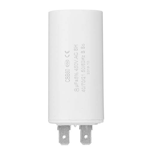 Telituny Motorstartkondensator-CBB60 Motorstartkondensator 450V 8uF Mikrofarad-Kondensator-Flachstecker Telituny Motorstartkondensator-CBB60 Motorstartkondensator 450V 8uF Mikrofarad-Kondensator-Flachstecker von Telituny