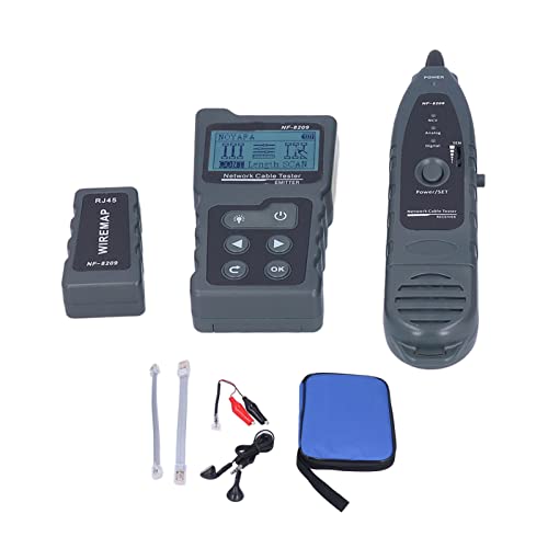 Telituny Netzwerkkabel Tester, NF-8209 Professioneller Kabel-Tracker mit POE-Erkennung, 600M Reichweite Drahttracer für Ethernet, Telefon und Stromleitungen, mit externem Terminal u Telituny Netzwerkkabel Tester, NF-8209 Professioneller Kabel-Tracker mit POE-Erkennung, 600M Reichweite Drahttracer für Ethernet, Telefon und Stromleitungen, mit externem Terminal u von Telituny