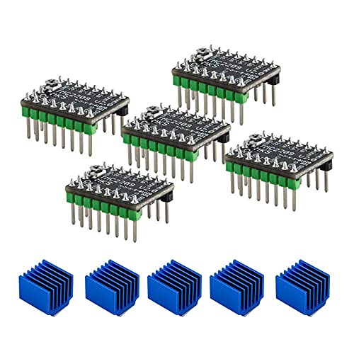 Telituny Schrittmotor Treiber TMC2209, 5 St Stepper Motor Driver mit Kühlkörper, Step/DIR Modus Ultra Silent 3D-Druckerteil Stepsticks, für 3D Drucker Mainboard CNC Werkzeugmaschine Telituny Schrittmotor Treiber TMC2209, 5 St Stepper Motor Driver mit Kühlkörper, Step/DIR Modus Ultra Silent 3D-Druckerteil Stepsticks, für 3D Drucker Mainboard CNC Werkzeugmaschine von Telituny