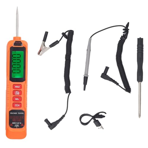 Telituny Smart Can Vpttage Tester Pen, Digital Multimeter, Kontaktlose Spannung Detektor, Auto Akku Tester, 600V DC/AC, Kontinuitätskontrolle, Widerstandsmessung, Telituny Smart Can Vpttage Tester Pen, Digital Multimeter, Kontaktlose Spannung Detektor, Auto Akku Tester, 600V DC/AC, Kontinuitätskontrolle, Widerstandsmessung, von Telituny