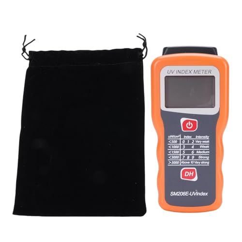Telituny Solareinstrahlungsmessgerät, Digitales Sonnenlicht Meter 1-19999μW/cm², UV Strahlungsmessgerät für Solarforschung, Landwirtschaft, Glasdurchlässigkeit Test, mit Data Hold von Telituny
