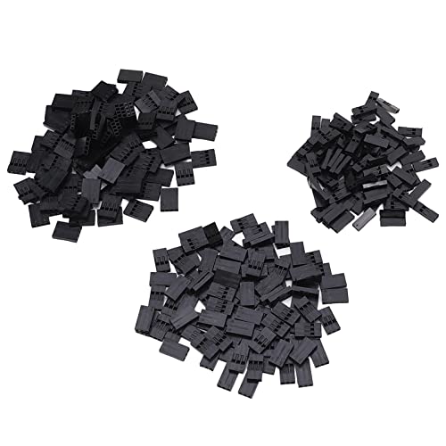 Telituny Steckbrücken-Set, 2,54mm Raster 2/3/4-Pin Stiftleisten (100STK je), Vergoldete Kontakte für, Platinen & Elektronikbau, 18-26AWG Kompatibel von Telituny