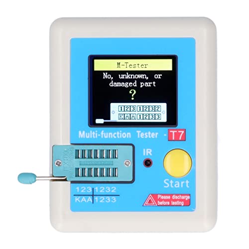 Telituny -T7 Transistor Tester, 3,5" Farbdisplay, Automatischer Bauteiltester für Dioden/Widerstände/Kondensatoren/MOSFETs, mit 1000mAh Akku & Zubehör Telituny -T7 Transistor Tester, 3,5" Farbdisplay, Automatischer Bauteiltester für Dioden/Widerstände/Kondensatoren/MOSFETs, mit 1000mAh Akku & Zubehör von Telituny