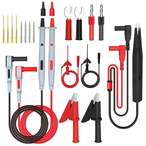 Telituny Test -Leads -Kit, 20A 1000V Catii Multimeter -Testsonden mit Alligatorclips und Bananenstopfen, 100 Cm Flexible Kabel für Elektriker und -Elektronik Telituny Test -Leads -Kit, 20A 1000V Catii Multimeter -Testsonden mit Alligatorclips und Bananenstopfen, 100 Cm Flexible Kabel für Elektriker und -Elektronik von Telituny