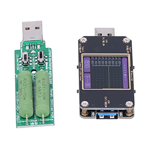 Telituny USB-Strommessgerät, USB-Tester, multifunktionaler Spannungsmesser, Typ-C-Tester, Schnelllade-Detektor, Farb-LCD-Display Telituny USB-Strommessgerät, USB-Tester, multifunktionaler Spannungsmesser, Typ-C-Tester, Schnelllade-Detektor, Farb-LCD-Display von Telituny