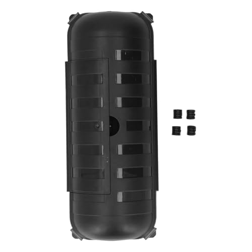 Telituny Verlängerungskabel Schutzbox Outdoor, Wasserdichte Kabelverbindungsdose mit Doppelverschluss, ABS Wetterfeste Steckerverbindung für Garten Weihnachtsbeleuchtung (Schwarz) von Telituny