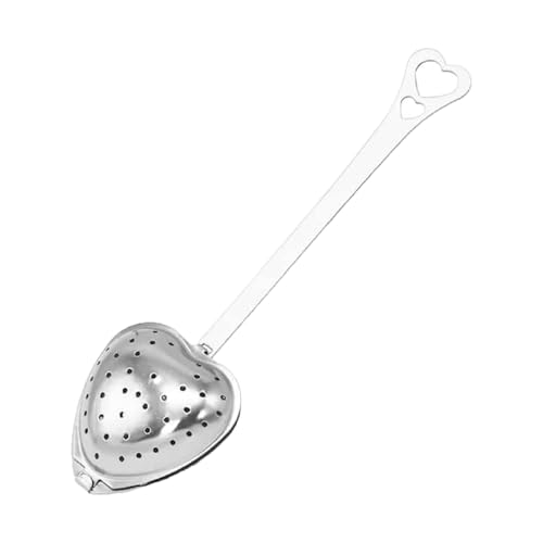 Telituny Edelstahl Brühlöffel, Herzform Tea Infuser Löffel Teefilter Löffel mit langem Griff, Teesieb für losen tee, für alle losen Teeblätter, Kräuter, Gewürze, Teekannen von Telituny
